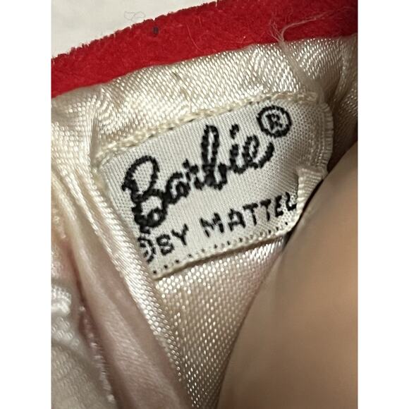 Vintage 1968 Mattel Barbie Blonde Bubblecut Doll W/ Red Flare Coat & Dress - Picture 6 of 12